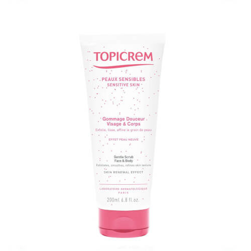 Topicrem UH BODY Gentle Scrub jemný tělový peeling pro citlivou pokožku 200 ml