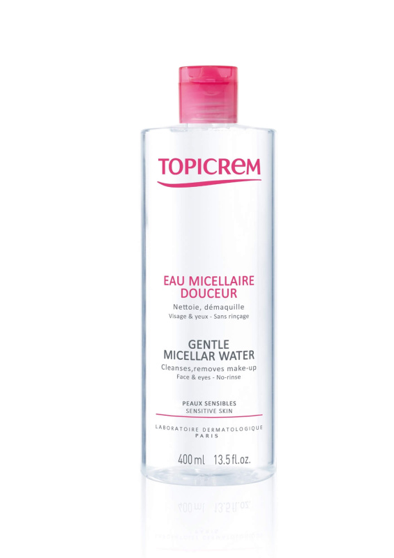 Topicrem UH FACE Gentle Micellar Water jemná čisticí micelární voda pro citlivou pleť a oči 400 ml