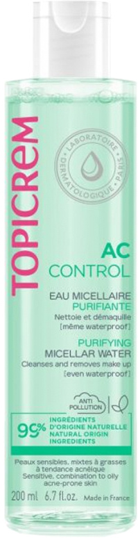 Topicrem AC Purifying Micellar Water čisticí micelární voda pro mastnou pleť se sklonem k akné 200 ml