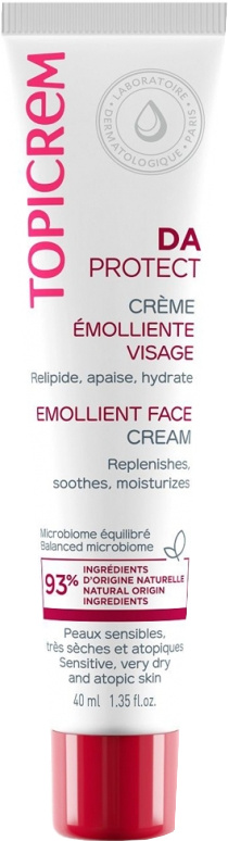 Topicrem DA Emollient Face Cream zvláčňující krém pro suchou až atopickou pleť 40 ml
