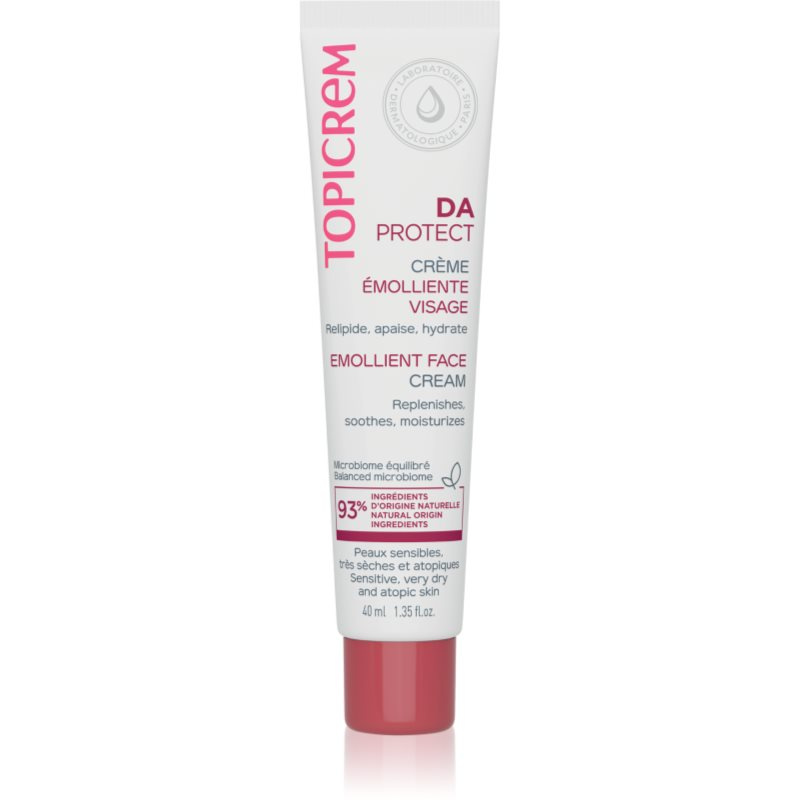 Topicrem DA Emollient Face Cream zvláčňující krém pro suchou až atopickou pleť 40 ml