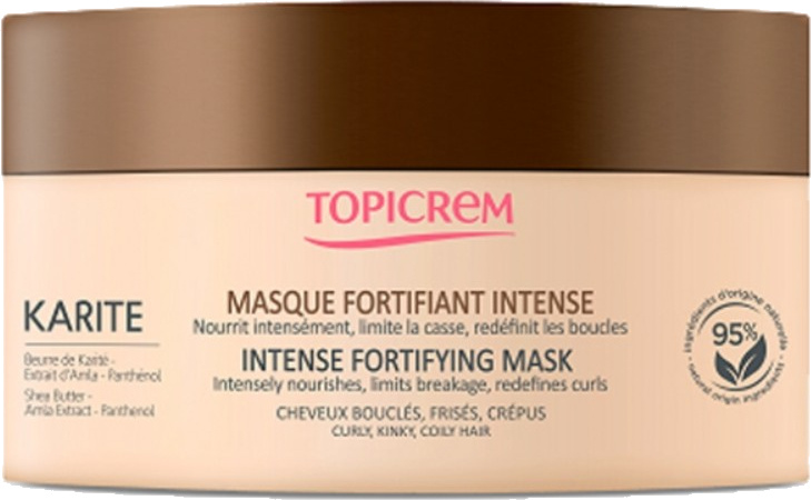 Topicrem KARITÉ Intense Fortifying Mask posilující maska pro vlnité a kudrnaté vlasy 250 ml