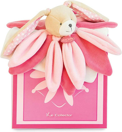 DouDou et Compagnie Paris dárková sada plyšový usínáček králíček růžový 28 cm