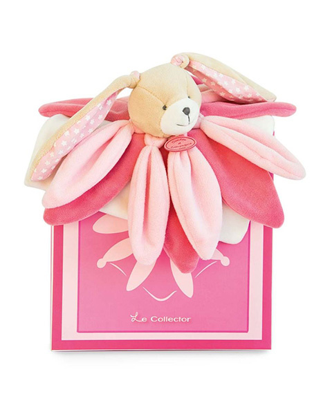 DouDou et Compagnie Paris dárková sada plyšový usínáček králíček růžový 28 cm