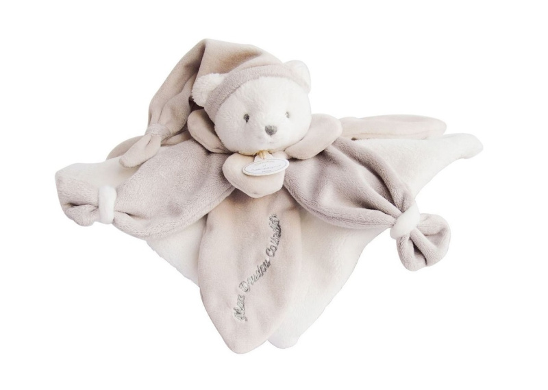 Doudou Dárková sada - plyšový usínáček béžový medvídek 24 cm