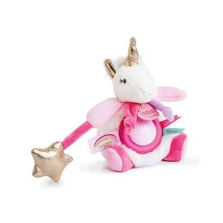 Doudou jednorožec s nočním světlem 22 cm