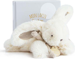 Doudou Dárková sada - Plyšový králíček béžový 16 cm