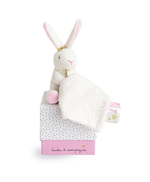 DouDou et Compagnie Paris králíček s muchláčkem ružová 10 cm