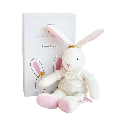 Doudou růžový zajíček hvězda 25 cm