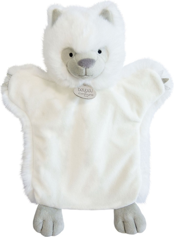 Doudou et Compagnie maňásek bílý vlk 25 cm