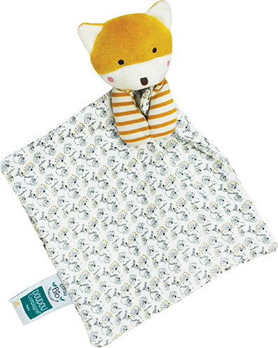 Doudou Liška s dečkou z  BIO bavlny 20 cm