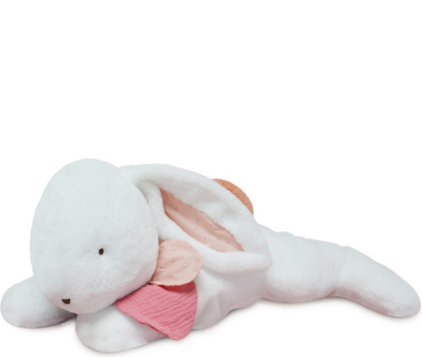 Doudou Plyšový králík s tmavě růžovou bambulkou 65 cm
