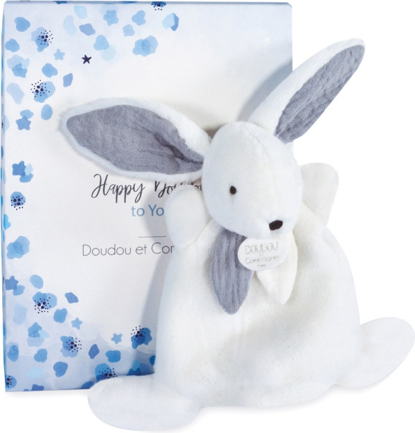 Doudou et Compagnie Paris dárková krabička modrá mini králíček 17 cm