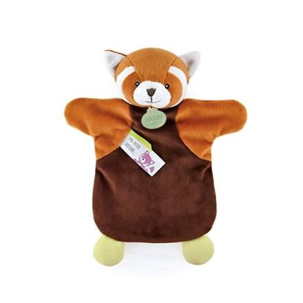 Doudou maňásek panda červená 25 cm