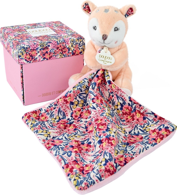 Doudou Dárková sada - plyšová srnka a dečka