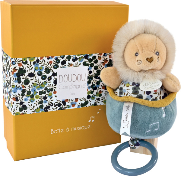 Doudou Plyšový lvíček hrající melodii 20 cm