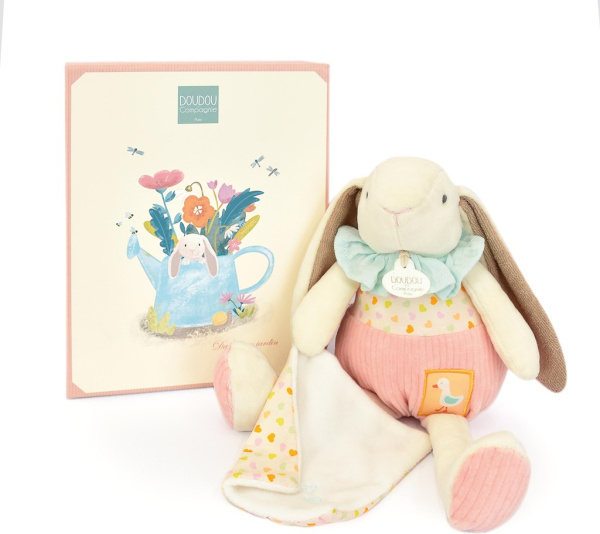 Doudou et Compagnie zajačik s klipom na cumlík Lapin Ciboulette Doudou Dummy Holder DC19 4209 cm