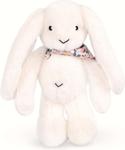 Doudou Plyšový králíček s šátkem bílý 35 cm