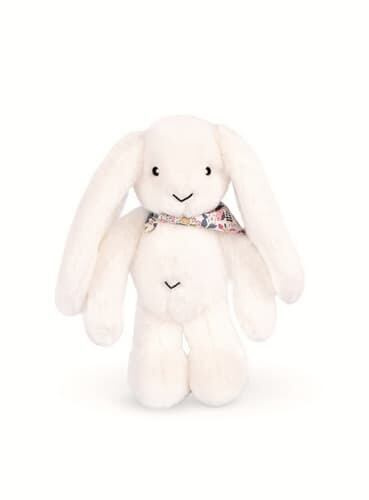 Doudou Plyšový králíček s šátkem bílý 35 cm
