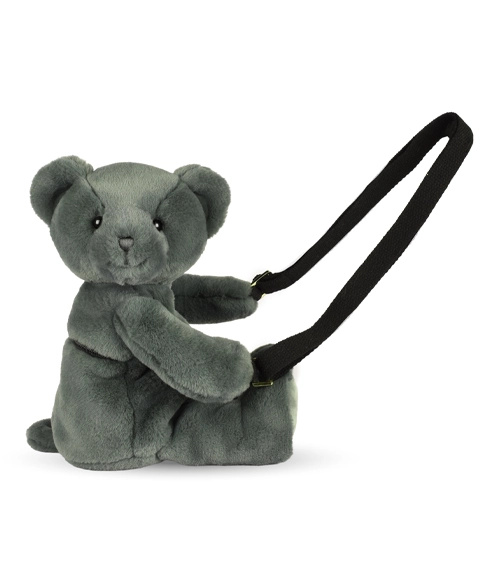 Doudou Plyšová taška přes rameno Medvídek khaki 30 cm