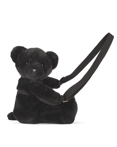 Doudou Plyšová taška přes rameno Medvídek černý 30 cm