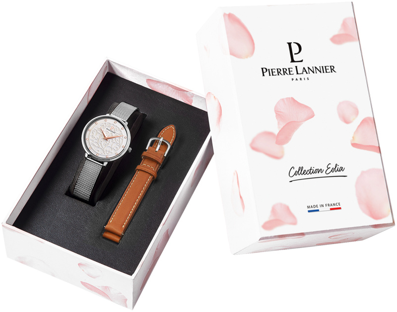 Set hodinky (040J608) + řemínek Pierre Lannier model EOLIA 453B608