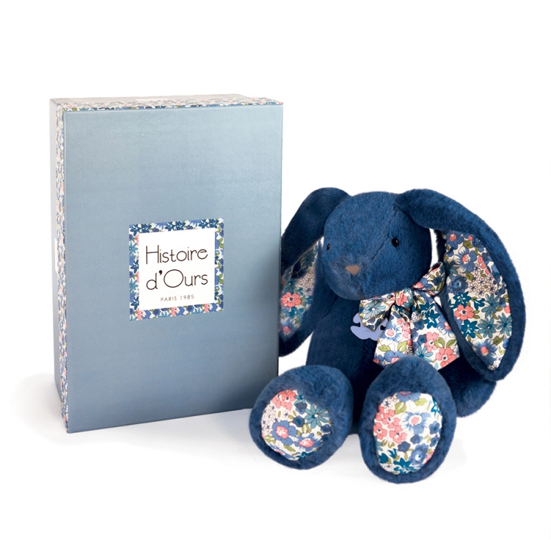 Doudou Histoire d´Ours kamarád modrý králíček 25 cm