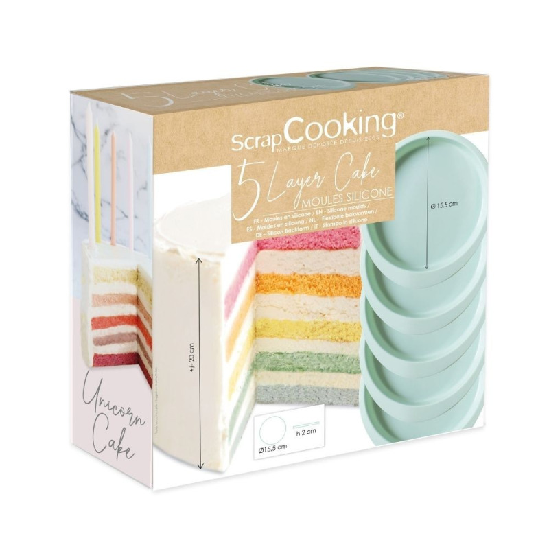 ScrapCooking Sada forem na duhový dort 5ks