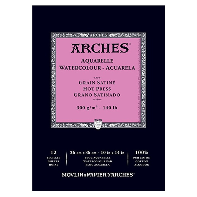 Arches skicák lepený 26x36cm 12l HP 300g