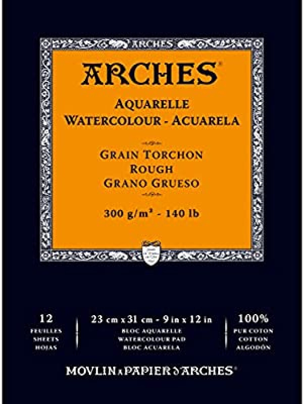 Arches skicák lepený 23x31cm 12l RG 300g