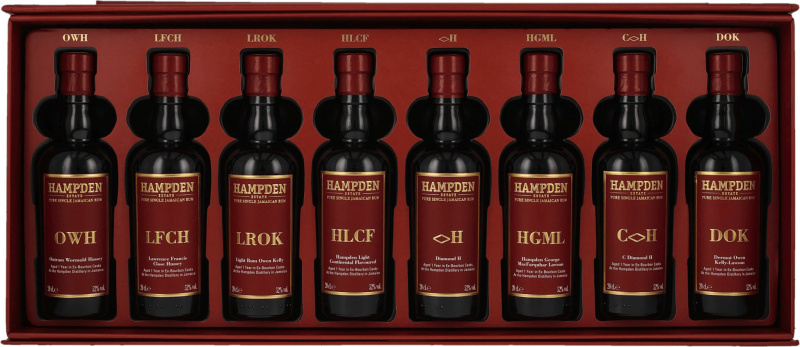 Hampden Estate Pure Single Jamaican Rum Set 8x0,2l 52% 1,6l