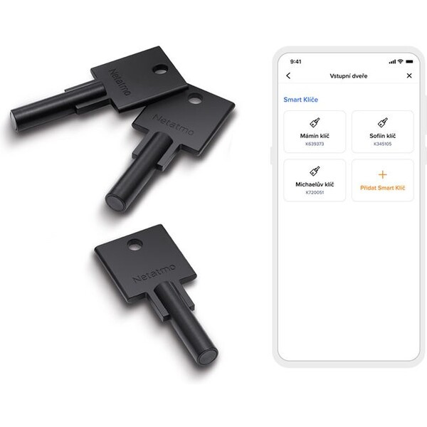 Netatmo Doorlock kit 3 keys Černá