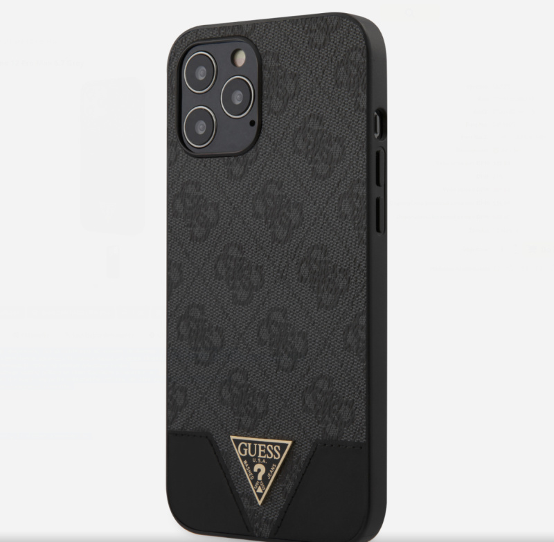 Guess 4G Triangle kryt iPhone 12 Pro Max 6.7" šedý
