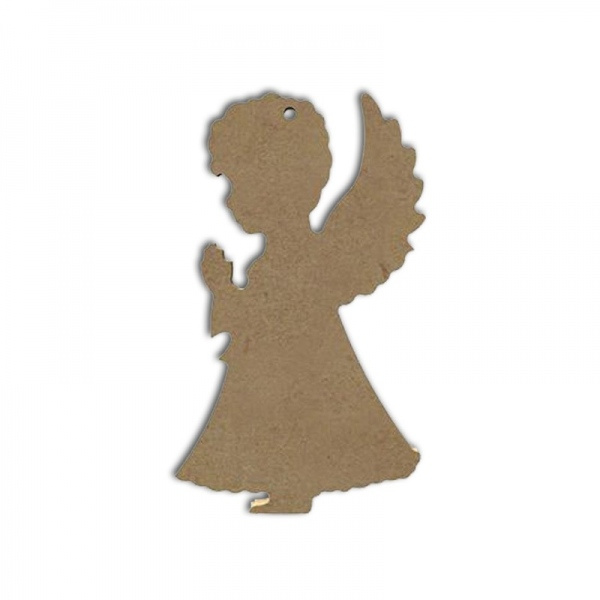 Dřevěný výřez k dekoraci Gomille závěsný, 15 cm – modlící se anděl Aladine