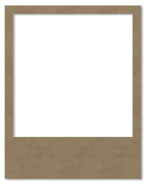 Dřevěný výřez - Polaroid fotorámeček Aladine
