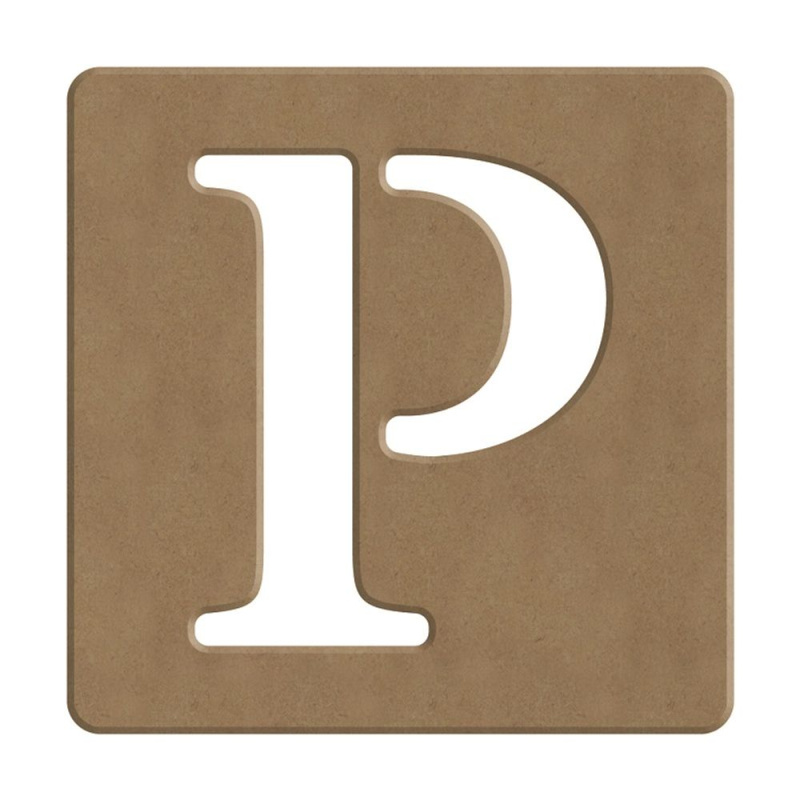 Gomille Dřevěný výřez k dekoraci Gomille, 10 cm - Scrabble abeceda - VYBERTE PÍSMENO - Dřevěný výřez k dekoraci Gomille, 10 cm - Scrabble písmeno P