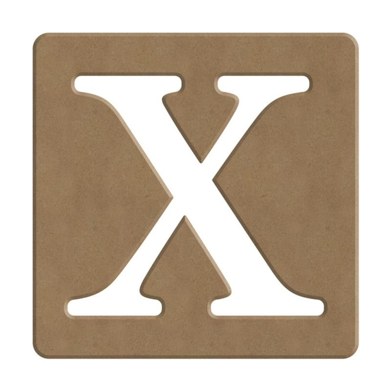 Gomille Dřevěný výřez k dekoraci Gomille, 10 cm - Scrabble abeceda - VYBERTE PÍSMENO - Dřevěný výřez k dekoraci Gomille, 10 cm - Scrabble písmeno X
