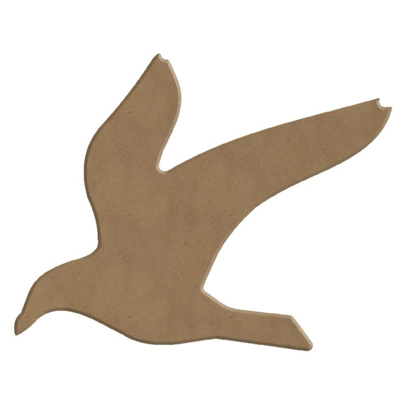 Dřevěný výřez k dekoraci Gomille, 13 cm – racek Aladine