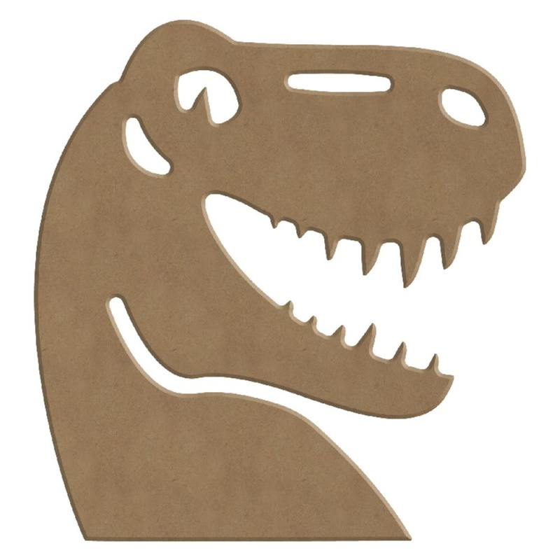 Dřevěný výřez k dekoraci Gomille, 14 x 14 cm – veselý dinosaurus Aladine