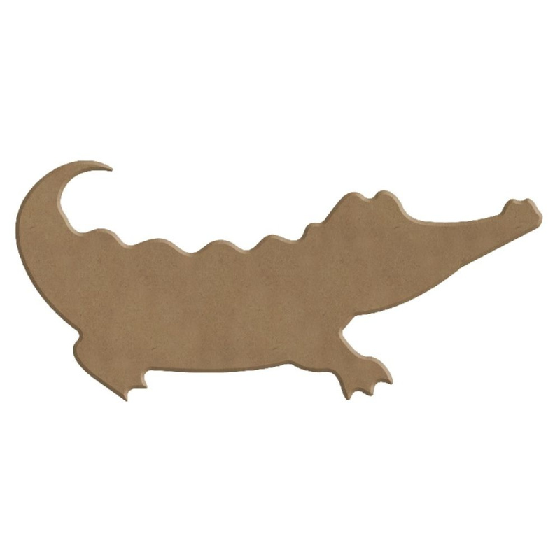 Dřevěný výřez k dekoraci Gomille, 16 x 7 cm – krokodýl Aladine
