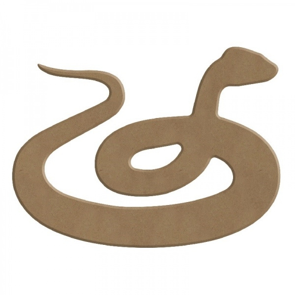 Dřevěný výřez k dekoraci Gomille, 12 x 9 cm – had Aladine