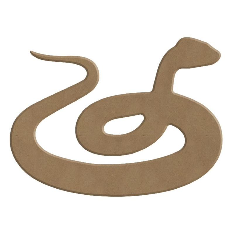 Dřevěný výřez k dekoraci Gomille, 12 x 9 cm – had Aladine