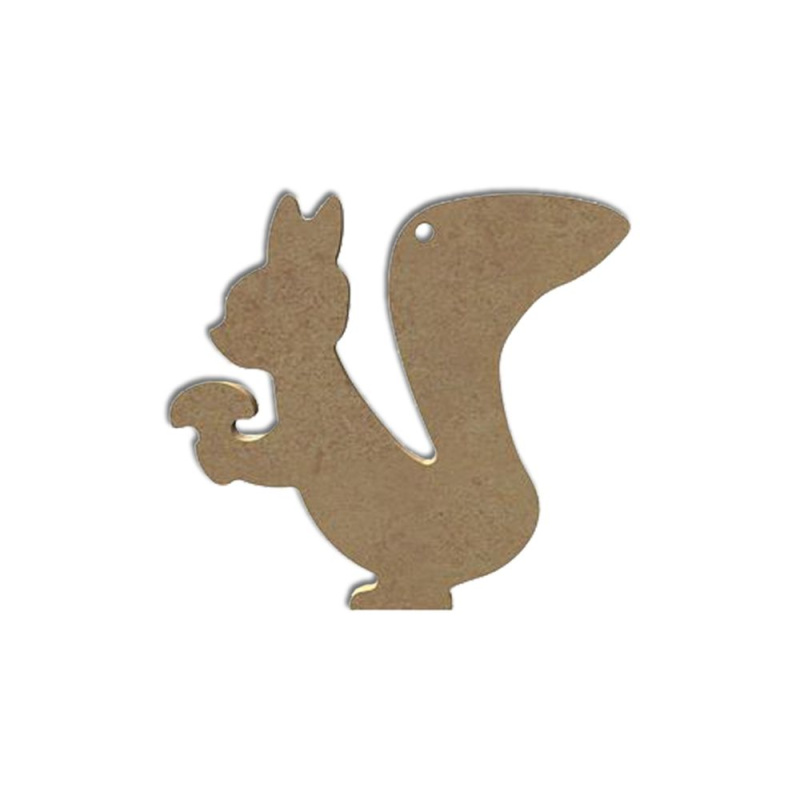 Dřevěný výřez k dekoraci Gomille závěsný, 10 cm – veverka Aladine