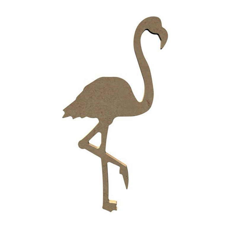 Dřevěný výřez k dekoraci Gomille, 15 cm – plameňák Aladine