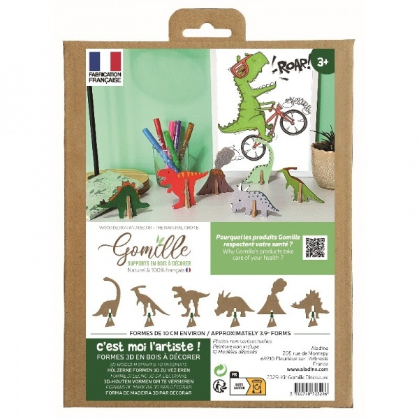 Gomille Dřevěná hrací sada k dotvoření Gomille - Dinosauři