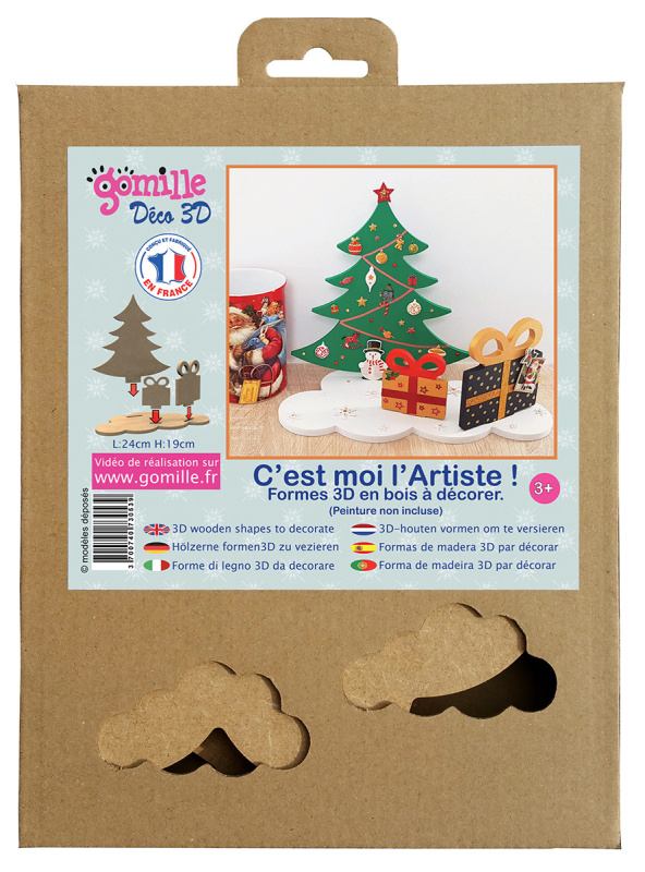 Kreativní dřevěná sada k dotvoření Gomille – dárečky pod stromem Aladine