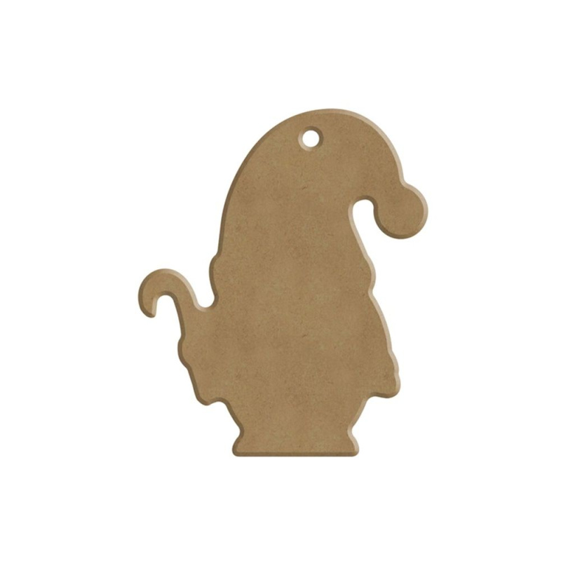 Gomille Dřevěný výřez k dekoraci Gomille, závěsný, 7x8 cm - Vánoční skřítek