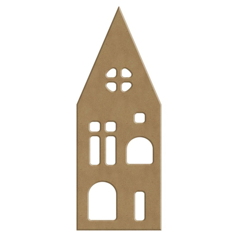 Dřevěný výřez k dekoraci Gomille, 6x17 cm - Domeček 1 Aladine