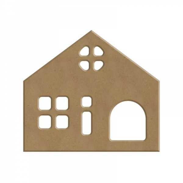 Dřevěný výřez k dekoraci Gomille, 10x9 cm - Domeček 4 Aladine