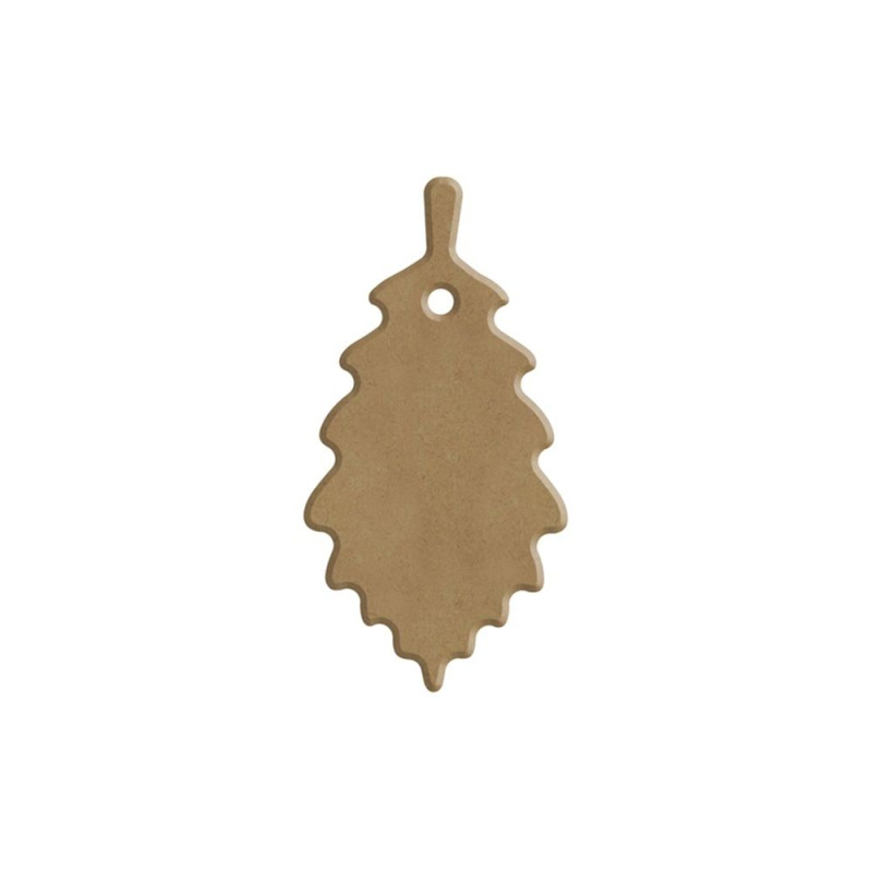 Gomille Dřevěný výřez k dekoraci Gomille, závěsný, 4x8 cm - Dubový list